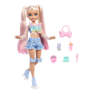 Barbie Dream Besties Malibú fiesta de patinaje con 9 piezas