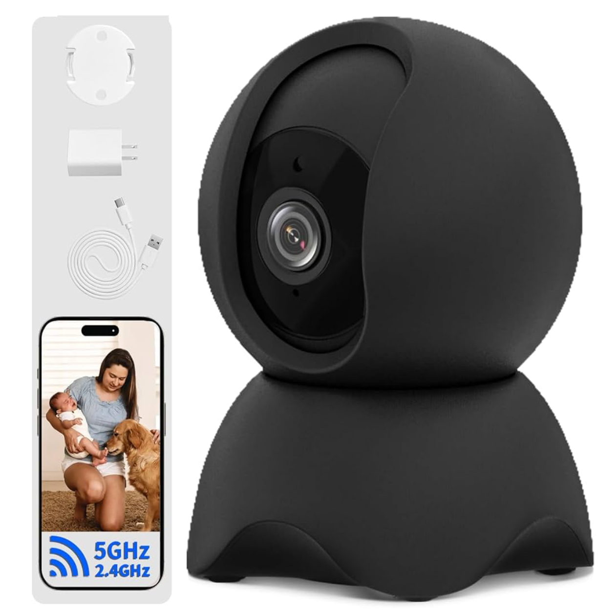 Cámara de seguridad con audio, video y sensor de movimiento para interiores - Imagen 3