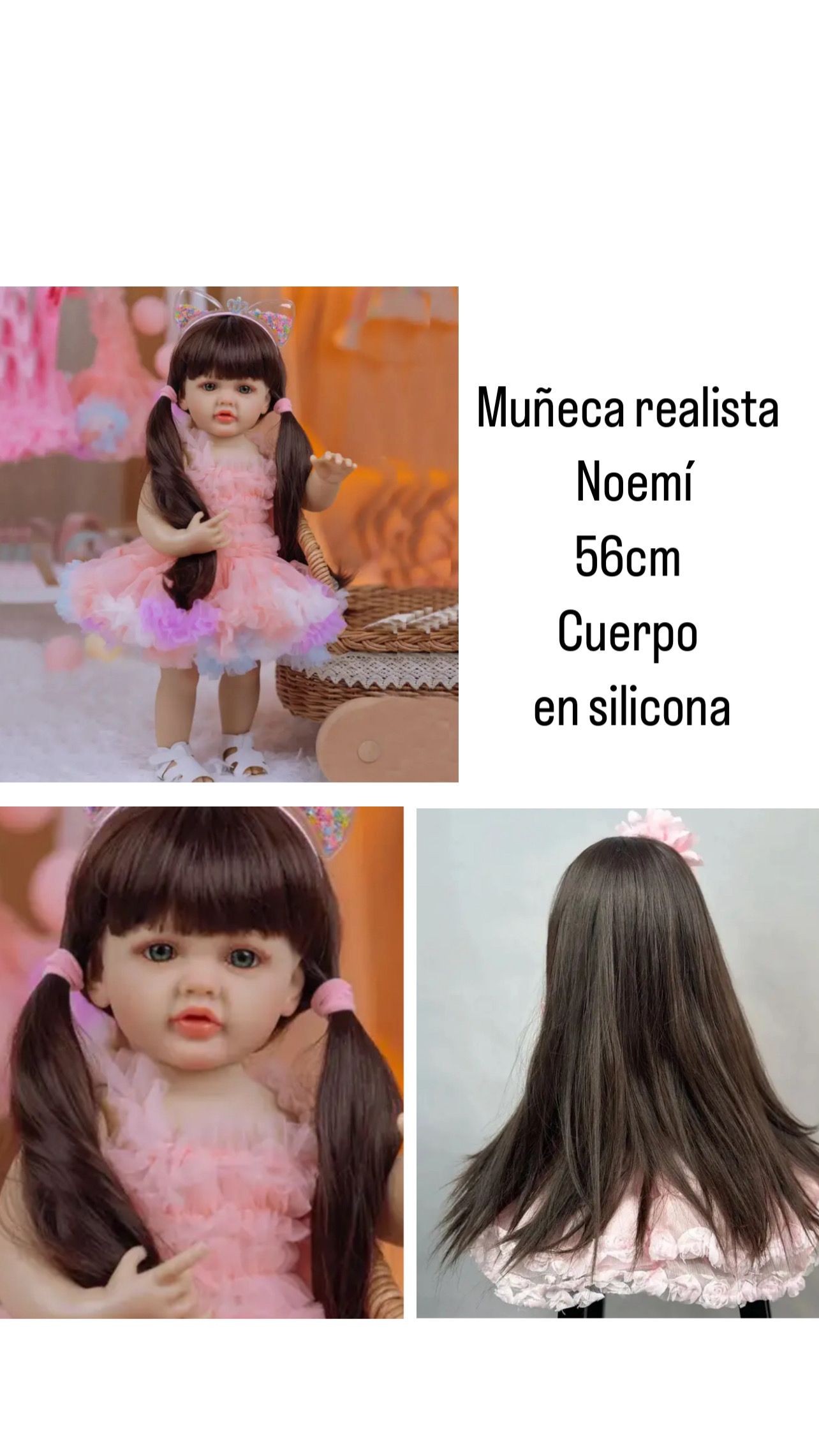 Noemí bebé reborn realista 56cm - Imagen 2