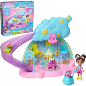 Gabby Dollhouse guardería cuidado de gatitos con 17 piezas y 4 figuras