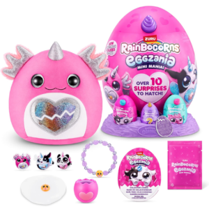 Rainbocorns Eggzania huevo con 10 sorpresas de Ajolote