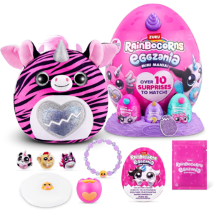 Rainbocorns Eggzania huevo con 10 sorpresas de Cebra