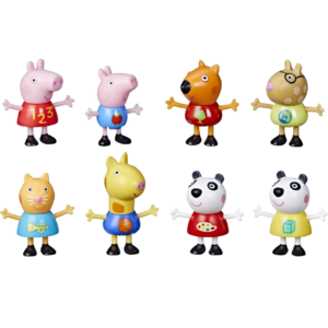 Peppa Pig set x8 figuras de amigos Aula escolar