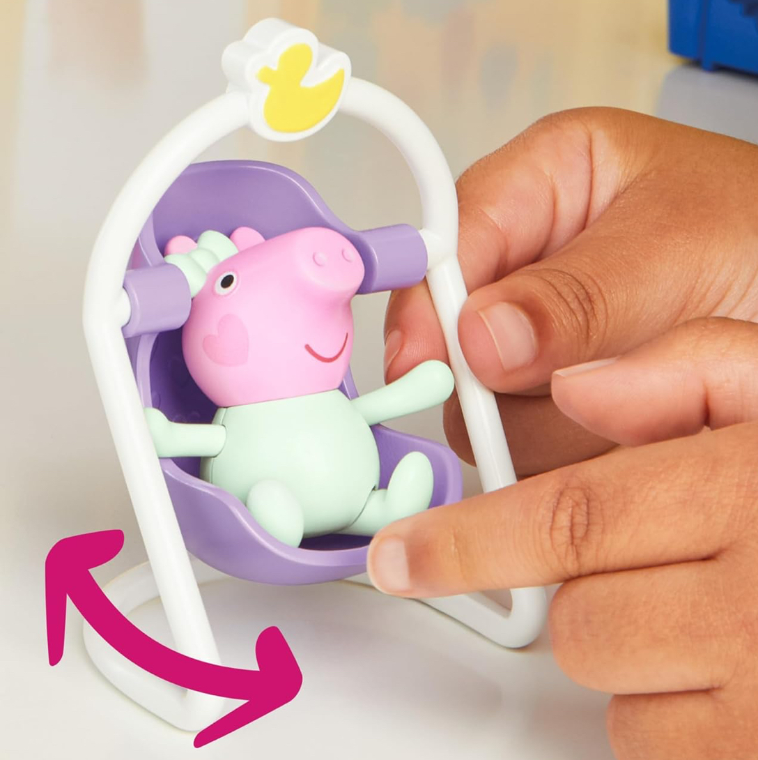 Peppa Pig gran casa portátil 80cm con 3 figuras y 11 accesorios - Imagen 7
