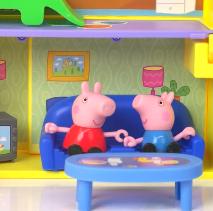 Peppa Pig gran casa portátil 80cm con 3 figuras y 11 accesorios - Imagen 12