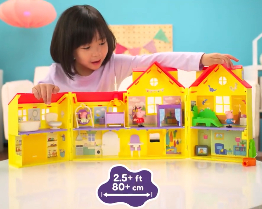 Peppa Pig gran casa portátil 80cm con 3 figuras y 11 accesorios - Imagen 13