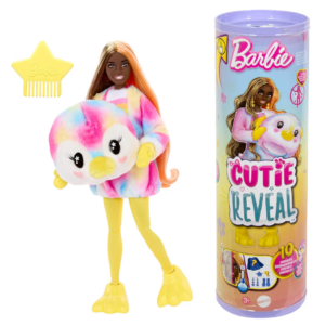 Barbie cutie reveal Pingüino con disfraz, mascota y accesorios