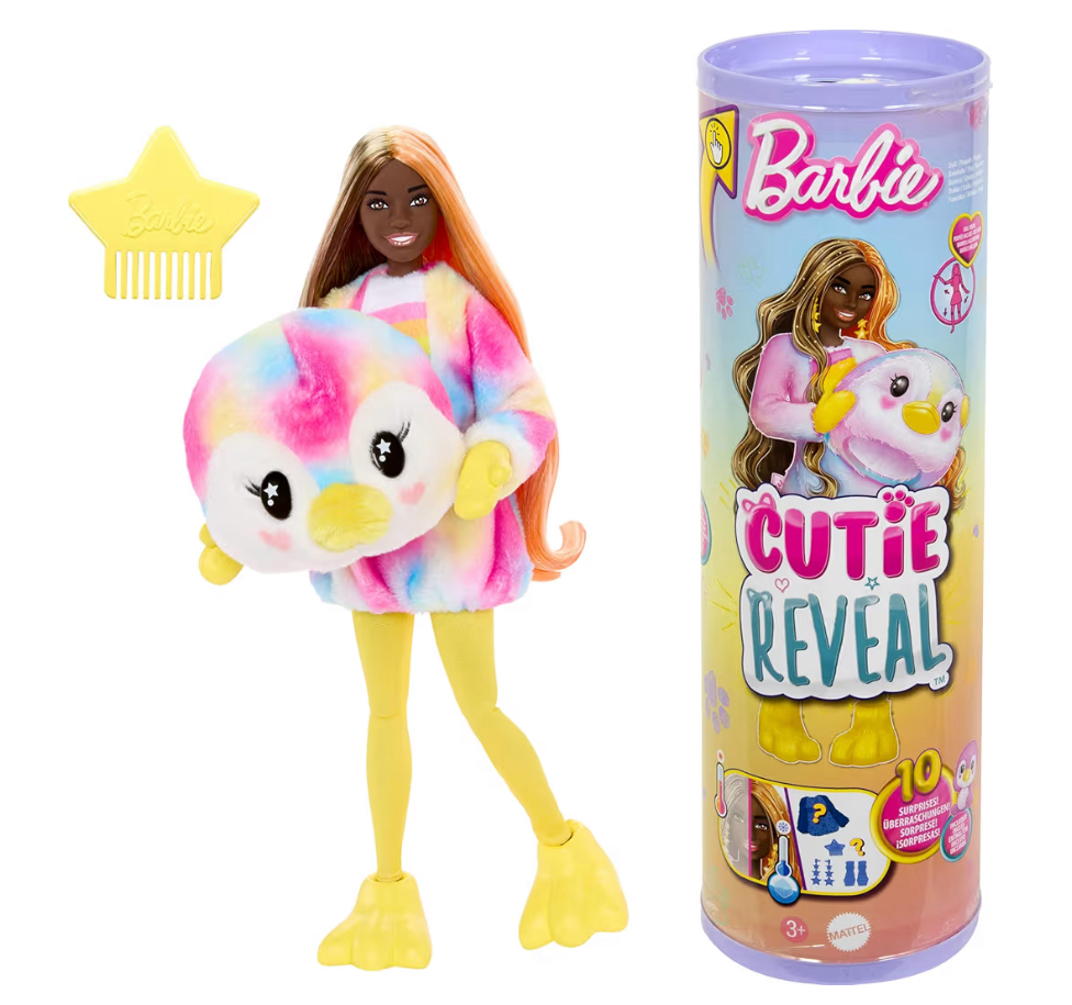 Barbie cutie reveal Pingüino con disfraz, mascota y accesorios