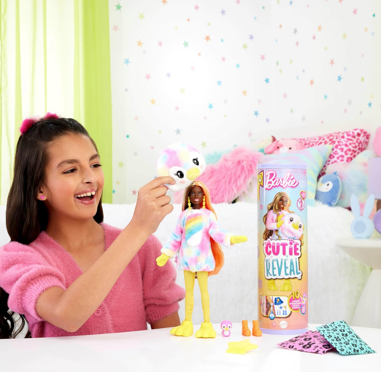 Barbie cutie reveal Pingüino con disfraz, mascota y accesorios - Imagen 2