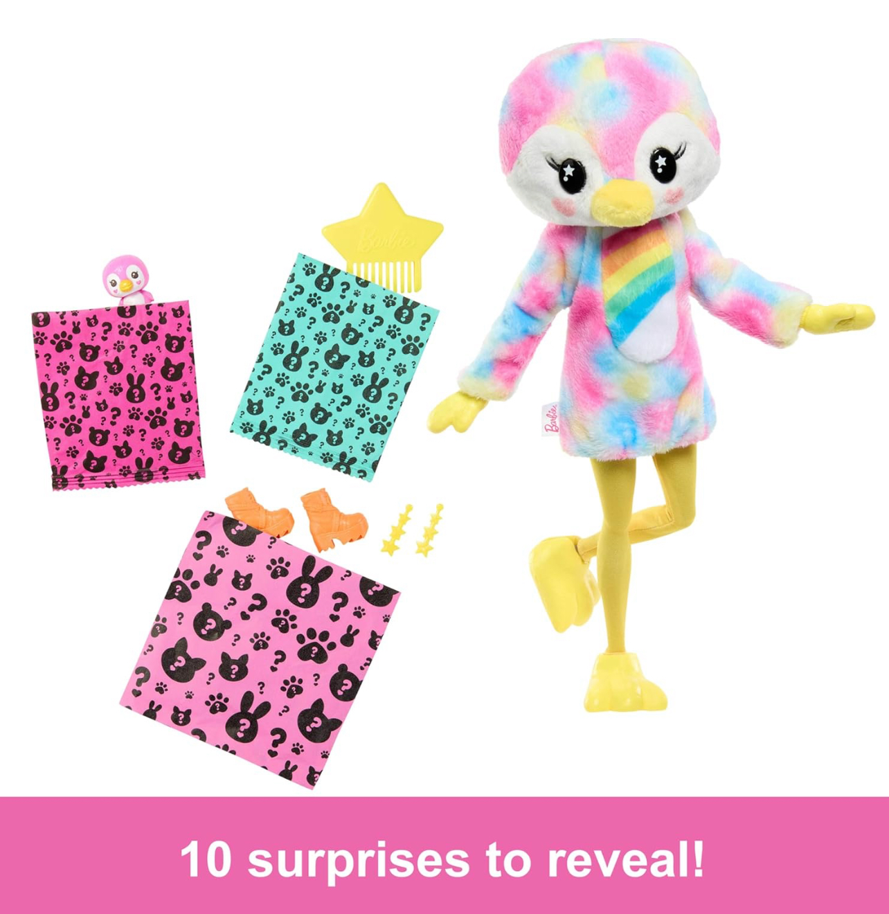 Barbie cutie reveal Pingüino con disfraz, mascota y accesorios - Imagen 4