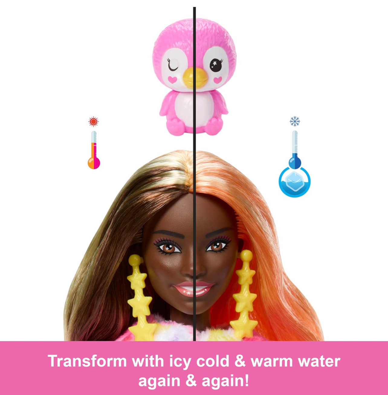Barbie cutie reveal Pingüino con disfraz, mascota y accesorios - Imagen 5