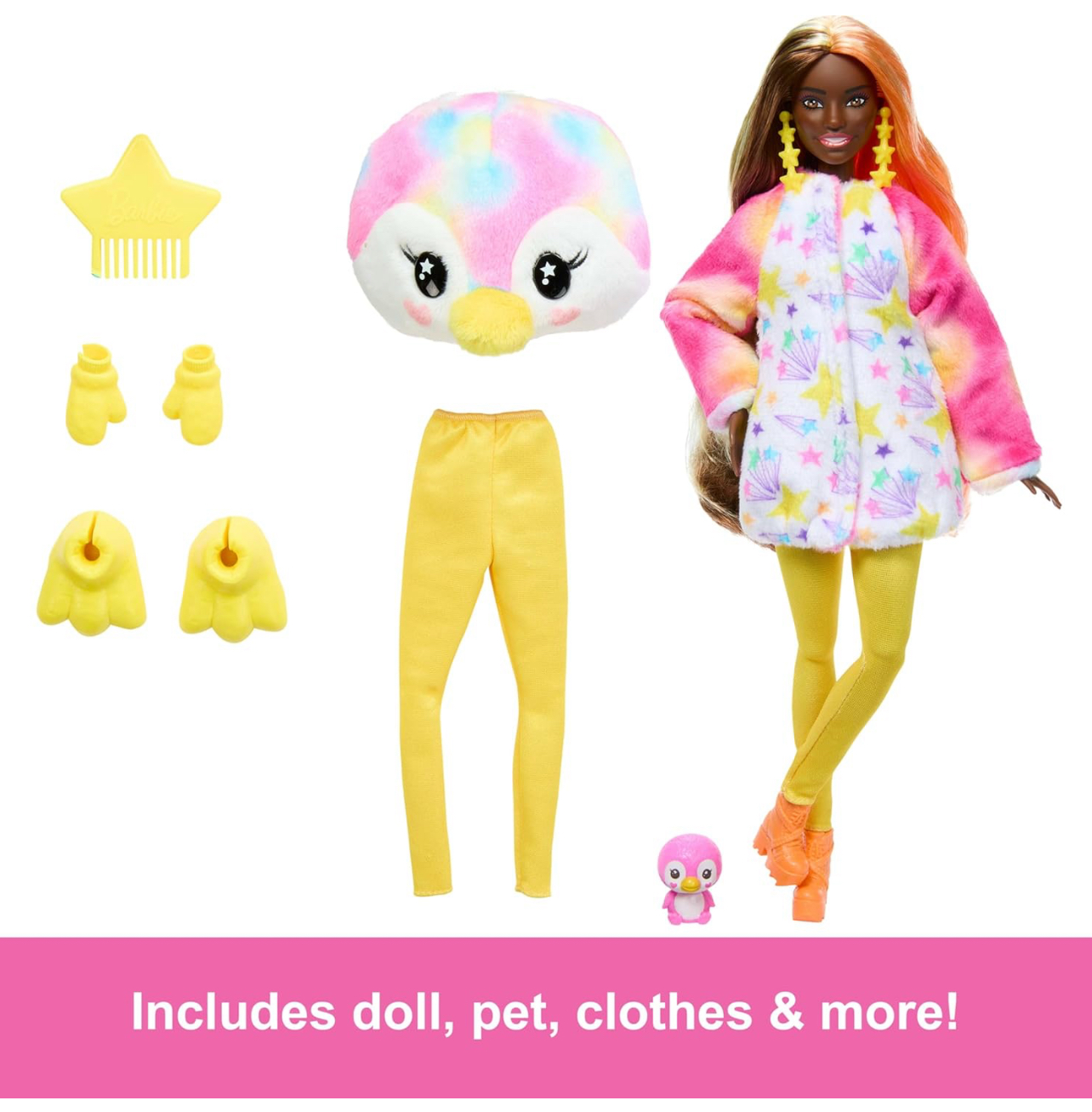 Barbie cutie reveal Pingüino con disfraz, mascota y accesorios - Imagen 3