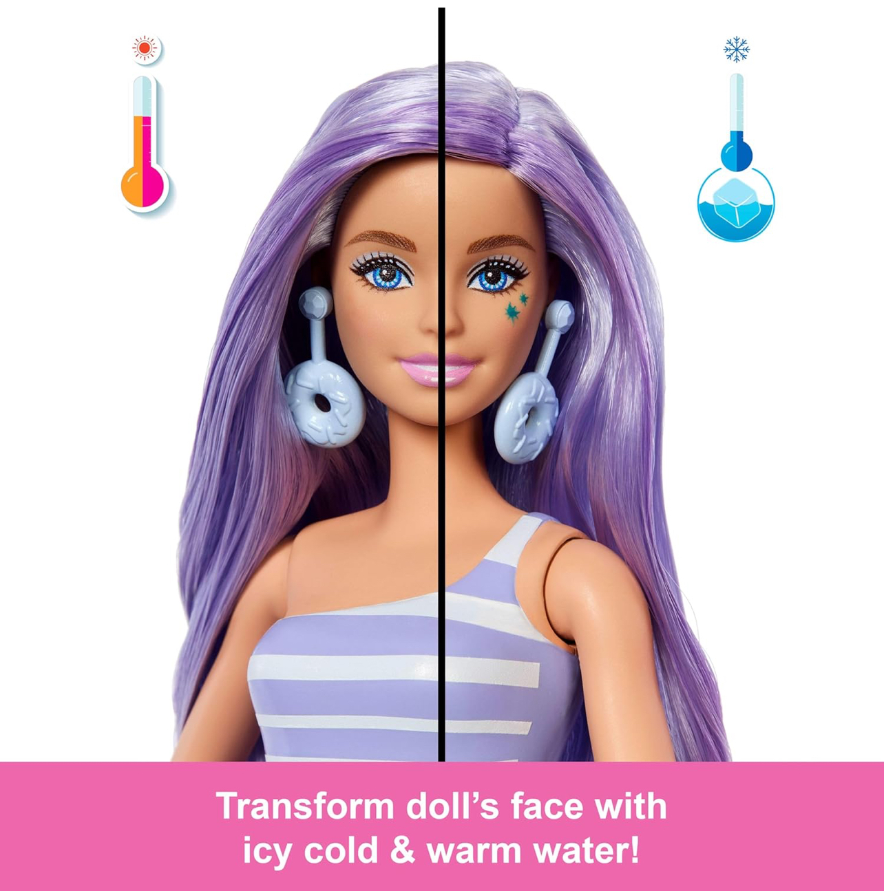 Barbie Pop Reveal Malteada morada con slime, mascota y 8 sorpresas - Imagen 3