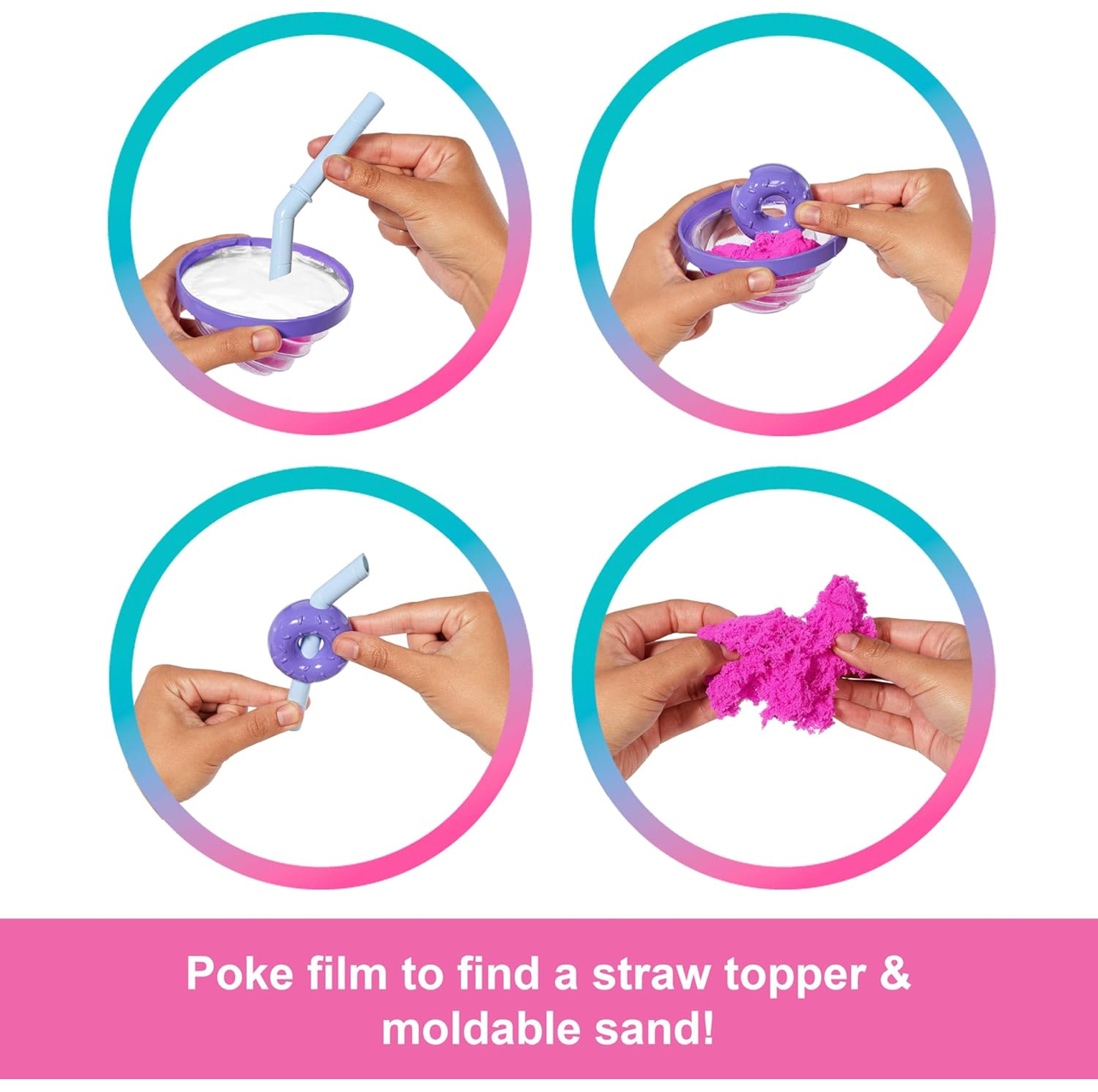 Barbie Pop Reveal Malteada morada con slime, mascota y 8 sorpresas - Imagen 4