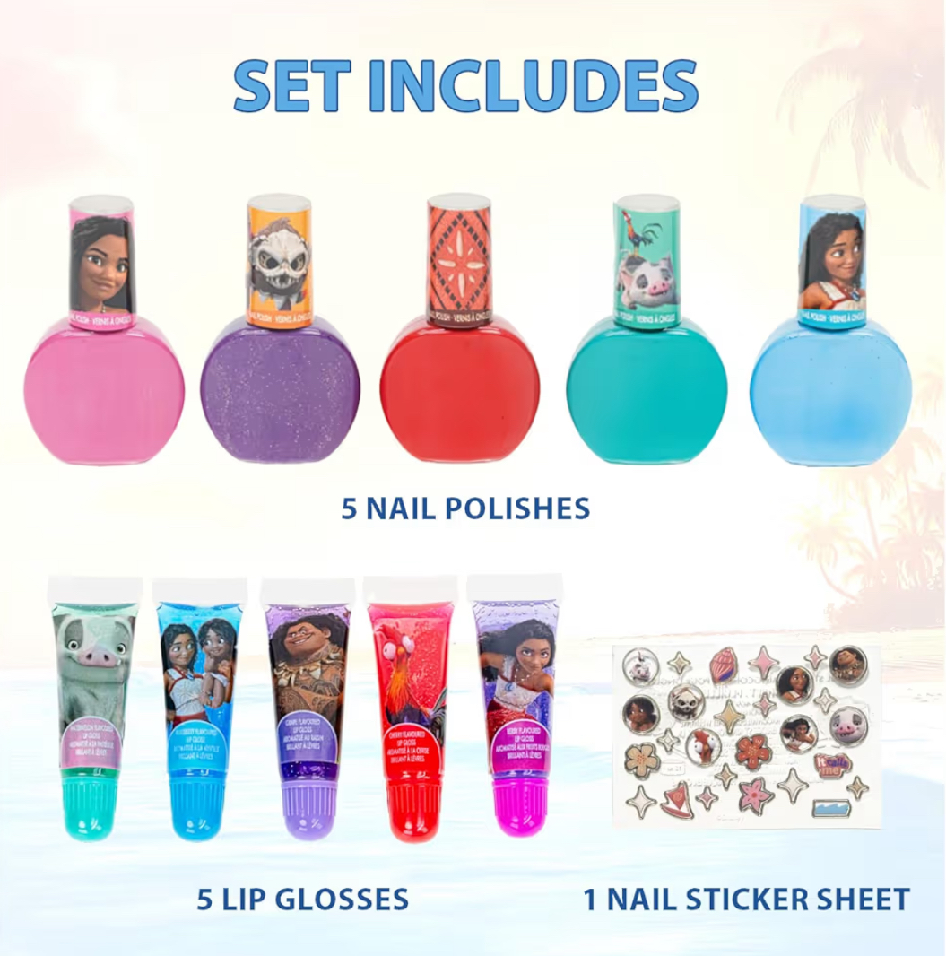 Set de maquillaje labiales y esmaltes Moana no tóxico e hipoalergénico - Imagen 6