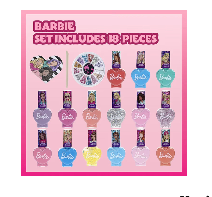 Set x18 esmaltes de Barbie Hipoalergénicos a base de agua - Imagen 2