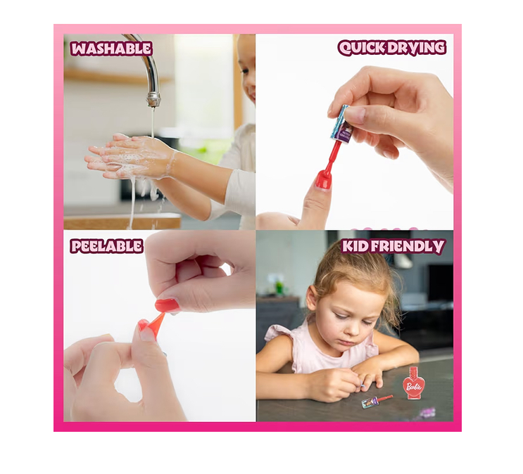 Set x18 esmaltes de Barbie Hipoalergénicos a base de agua - Imagen 4