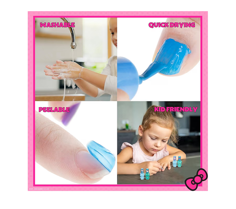 Set x18 esmaltes de Hello Kitty Hipoalergénicos a base de agua - Imagen 3