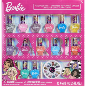 Set x18 esmaltes de Barbie Hipoalergénicos a base de agua
