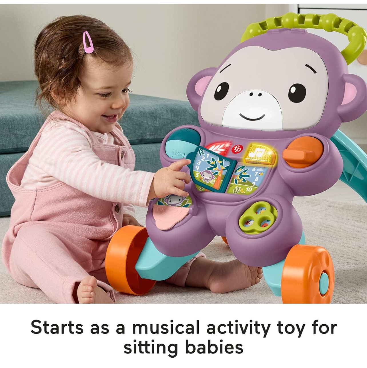 Andador mono aprende conmigo Fisher Price con luces y sonidos - Imagen 3