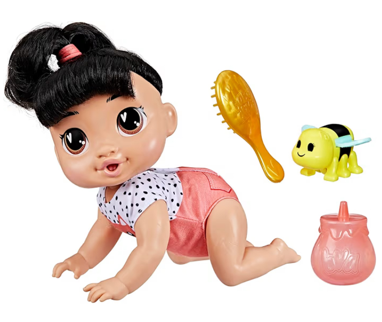 Baby Alive gateadora pelo negro con accesorios y sonido - Imagen 2