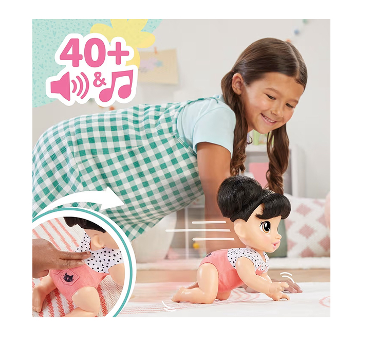 Baby Alive gateadora pelo negro con accesorios y sonido - Imagen 4