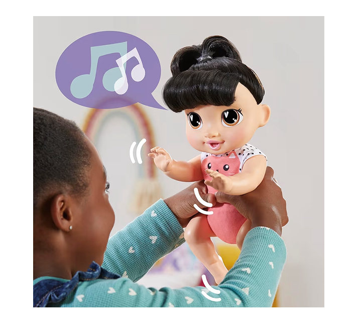 Baby Alive gateadora pelo negro con accesorios y sonido - Imagen 3