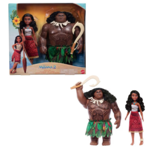 Moana y Maui muñecos de 30cm con 4 accesorios Disney