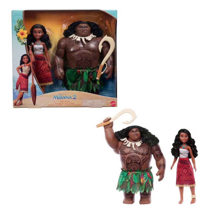 Moana y Maui muñecos de 30cm con 4 accesorios Disney