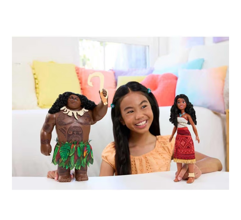 Moana y Maui muñecos de 30cm con 4 accesorios Disney - Imagen 2