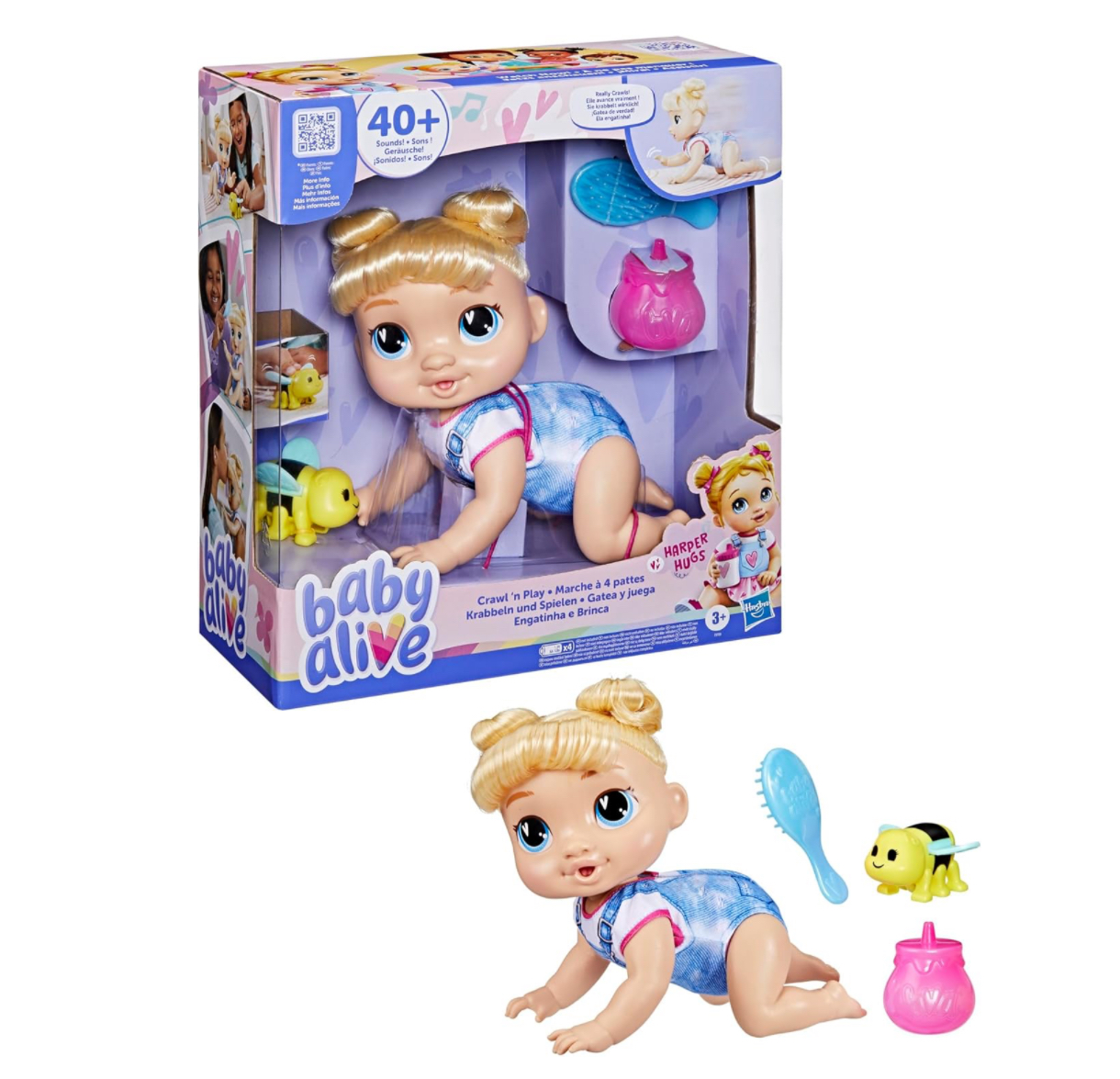 Baby Alive gateadora rubia con accesorios y sonido (copia)