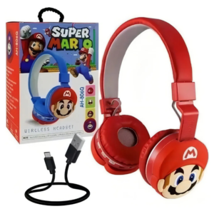 Audífonos Bluetooth de diadema Mario Bros hasta 40 horas uso