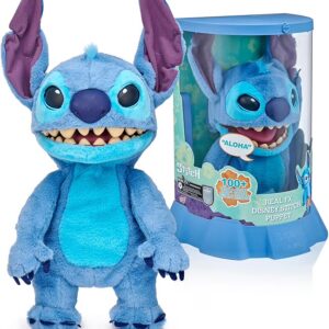 Stitch realista 46cm con movimiento, 100 sonidos y reacciones