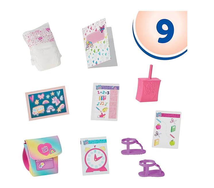 Baby Alive Regreso a clases castaña, toma jugo y orina - Imagen 3