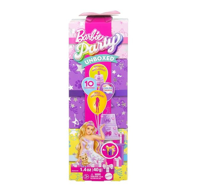 Barbie Party Unboxed serie de cumpleaños Rubia con 10 sorpresas - Imagen 2