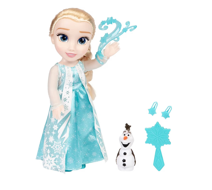 Disney Elsa de Frozen muñeca que canta con Olaf y accesorios