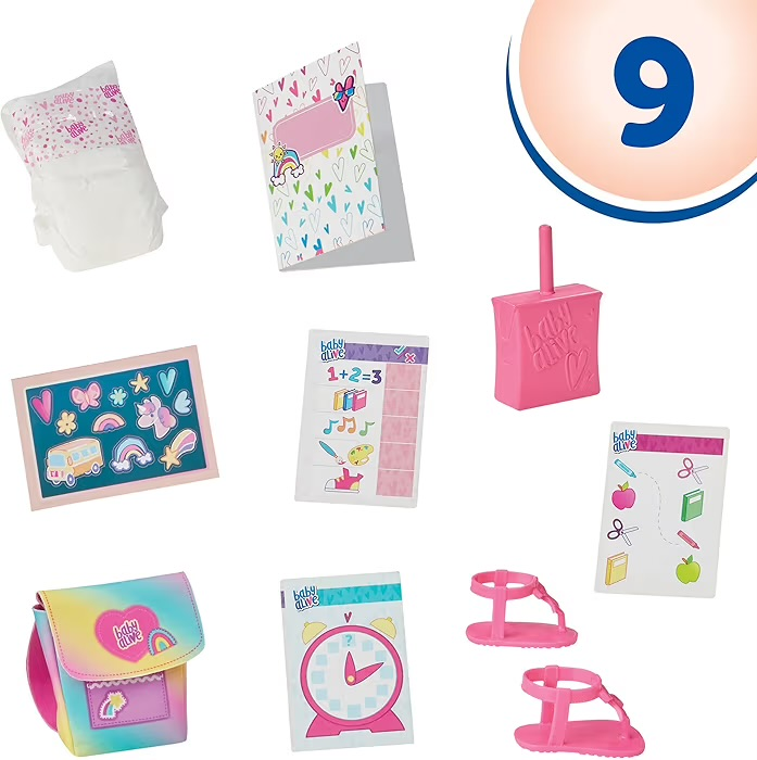 Baby Alive Regreso a clases rubia, toma jugo y orina - Imagen 4