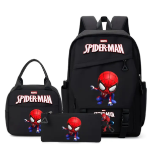 Mochila cartuchera y lonchera escolar Spidey 45 cm