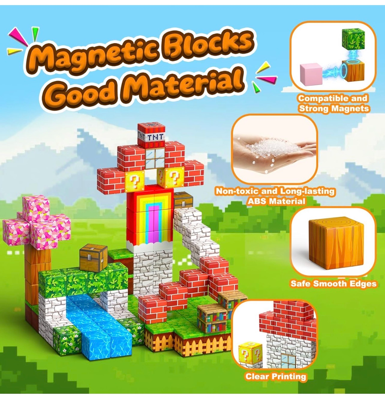 Bloques magnéticos Minecraft Styleeasy con cara x100 piezas de cubo - Imagen 4