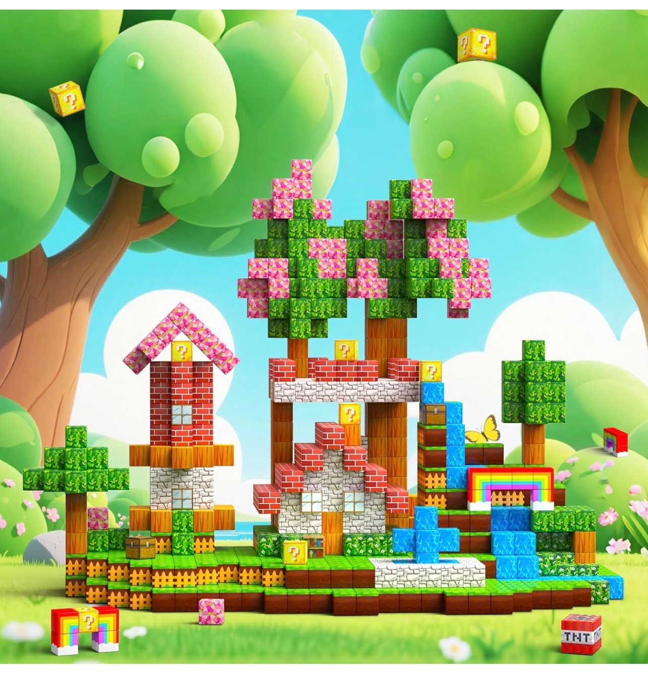 Bloques magnéticos Minecraft Styleeasy con cara x100 piezas de cubo - Imagen 5