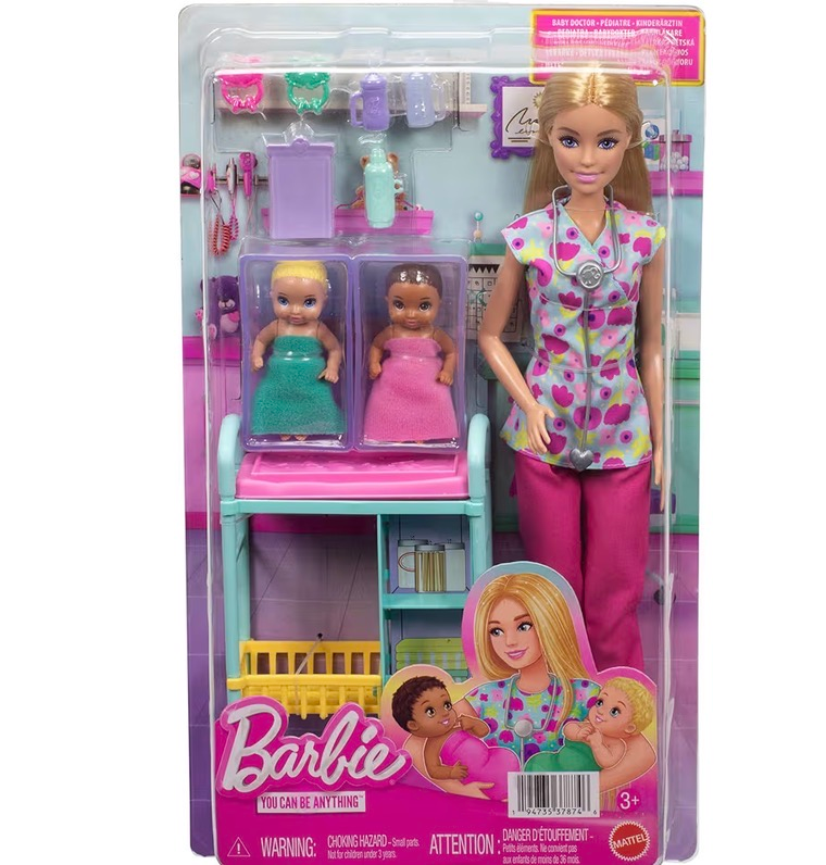 Barbie pediatra rubia con 2 bebés y centro de cuidados - Imagen 5