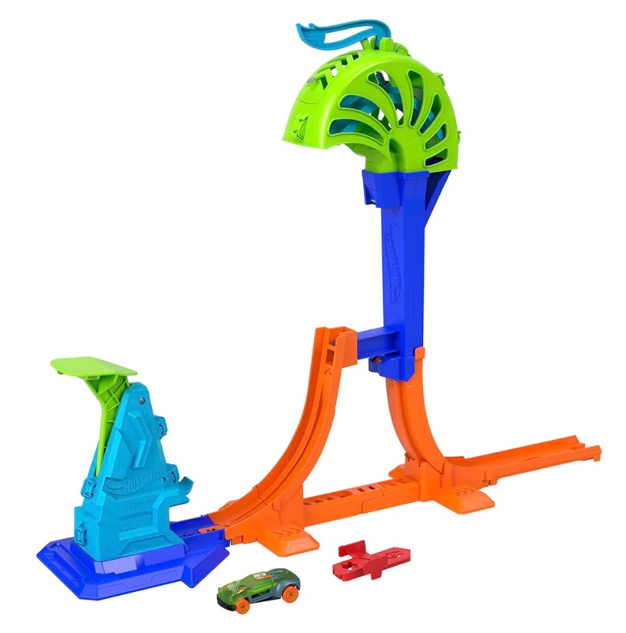 Hot Wheels Stunt Tracks Con jaula para atrapar carritos