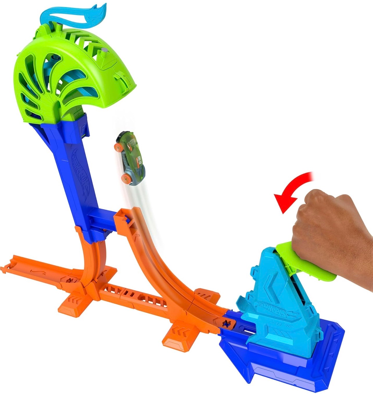 Hot Wheels Stunt Tracks Con jaula para atrapar carritos - Imagen 2