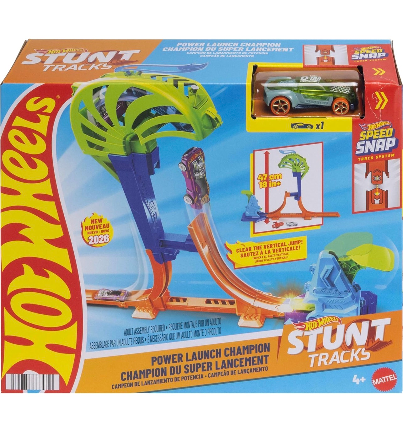 Hot Wheels Stunt Tracks Con jaula para atrapar carritos - Imagen 3