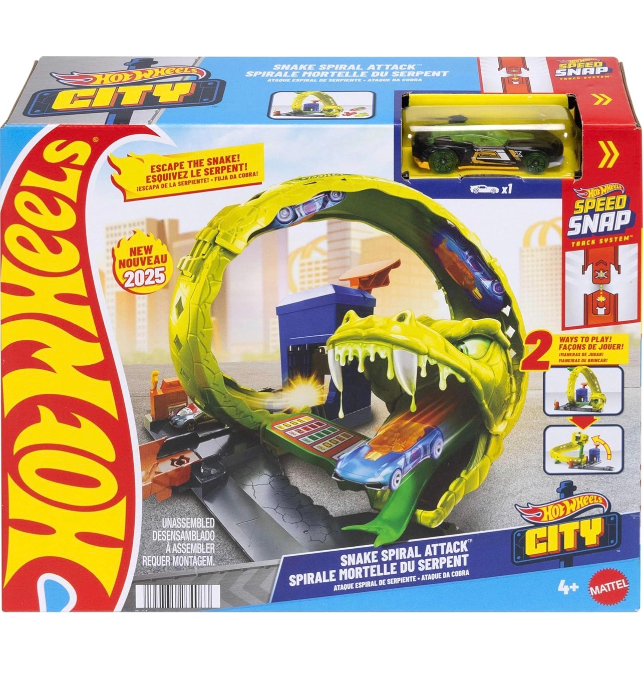 Hot Wheels Estación de servicios Ataque espiral de serpiente - Imagen 3