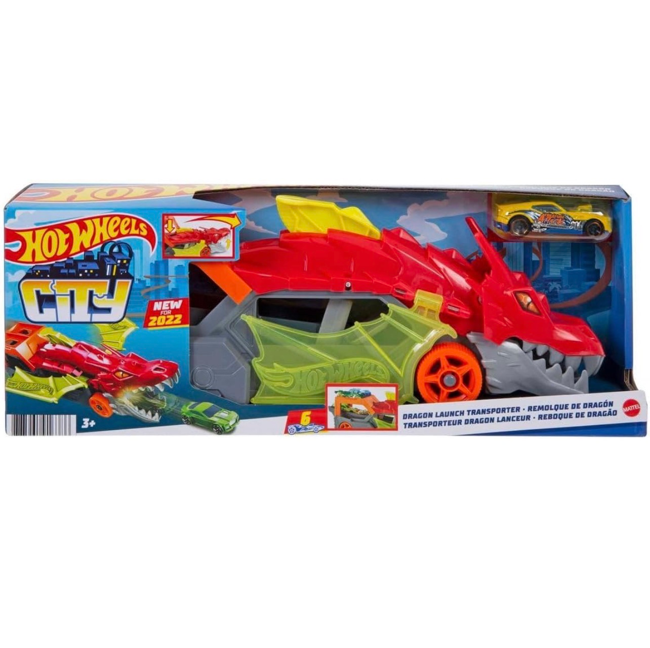 Hot Wheels transportador de lanzamiento de Dragón rojo - Imagen 2