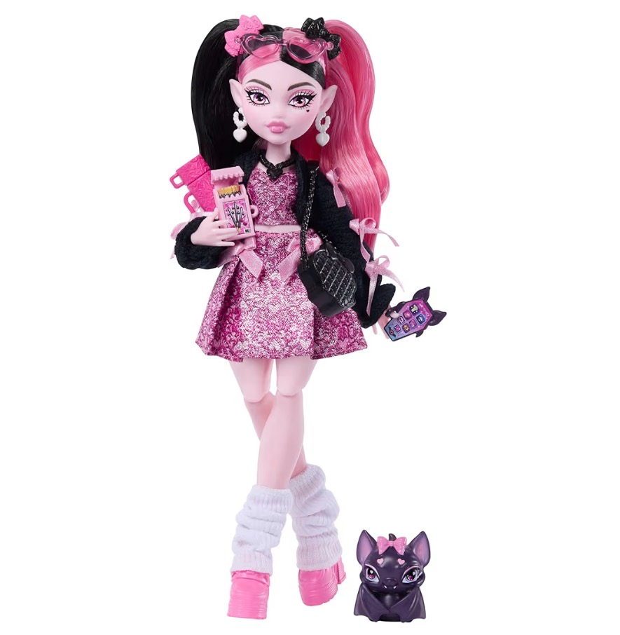 Monster High Draculaura Con accesorios de lazo y murciélago - Imagen 4