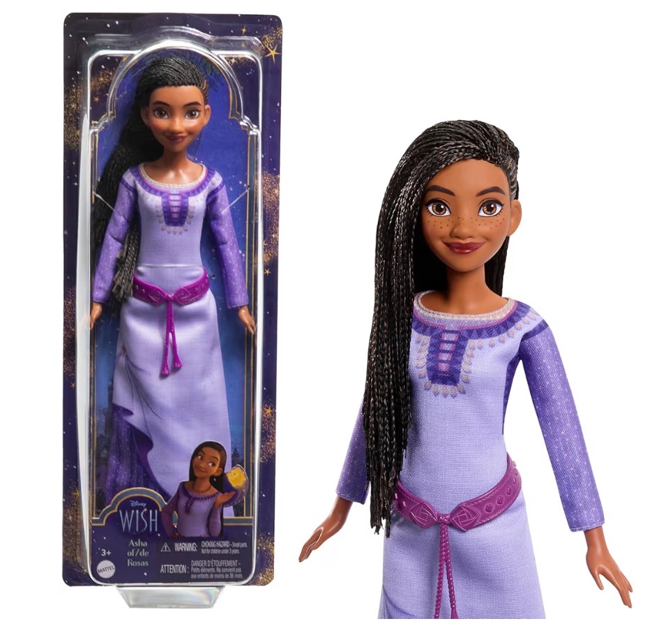 Disney Wish Asha de Rosas Muñeca 30cm con ropa extraible