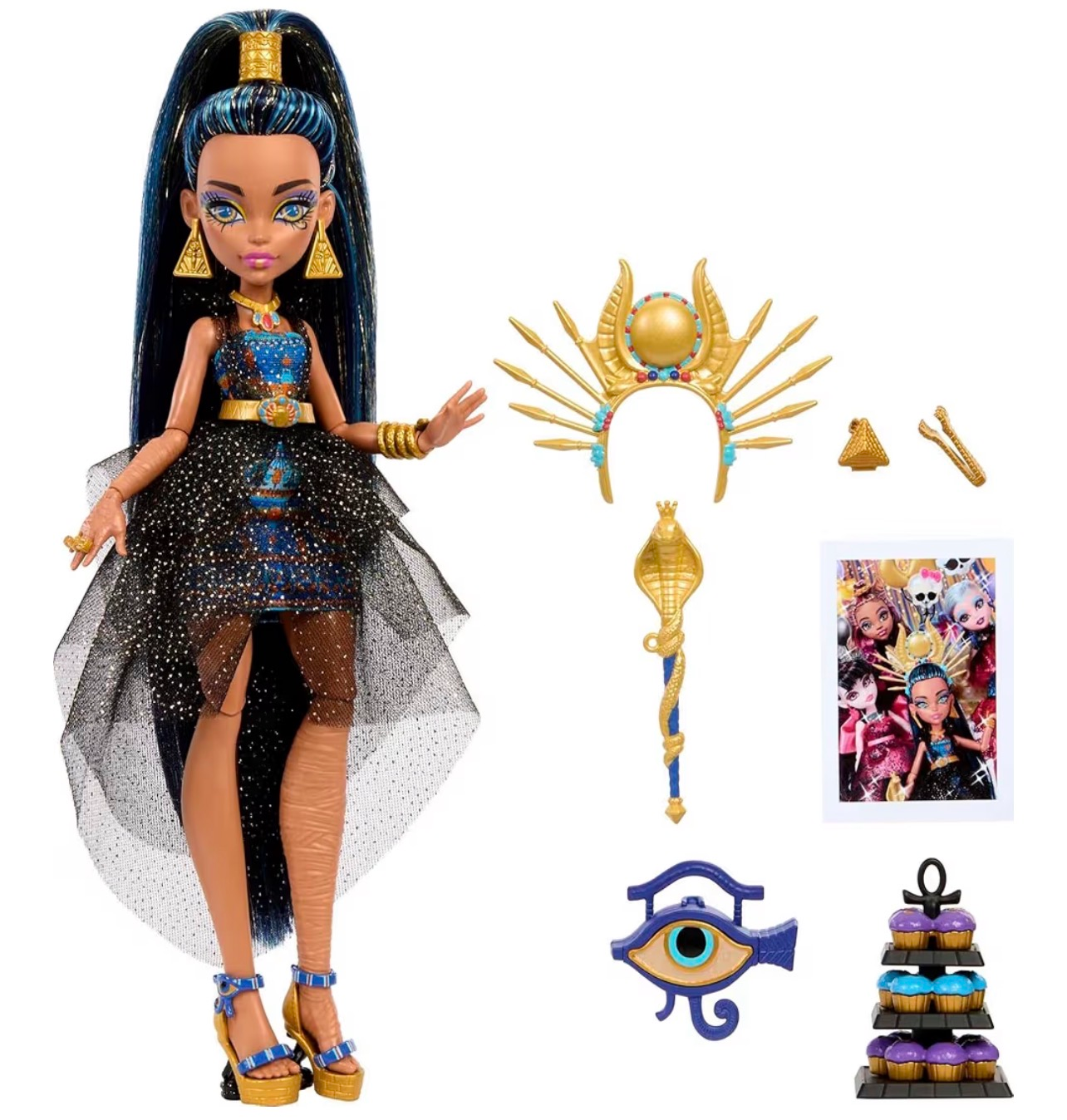 Monster High Cleo de Nile Vestido fiesta y cupcakes