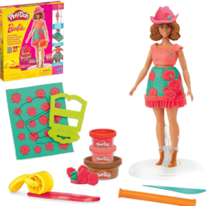 Playdoh Juego de Barbie Castaña vaquera para hacer ropa